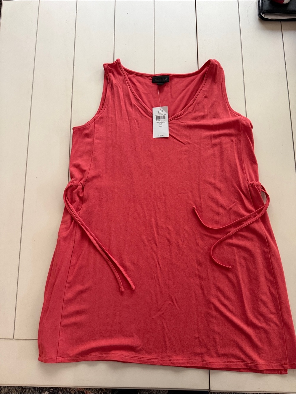 J Jill Wearever Shirt- Women’s Pink Tie-Waist Tank Top
